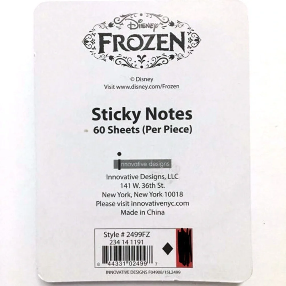 DISNEY Olaf Frozen Movie Sticky Notes Stamp Set Snowman Crafting Scrapbooking